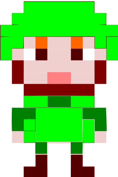 Pixel Art Soldier Male Unarmed clipart