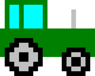 Pixel art tractor clipart