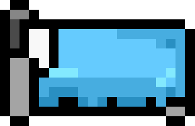 Pixel Bed Blue Side clipart