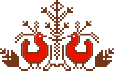 Pixel bird design clipart