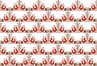 Pixel bird pattern clipart