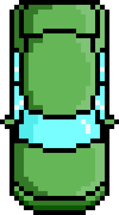 Pixel Car Green Front clipart