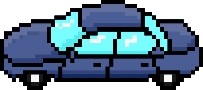 Pixel Car Purple Side clipart