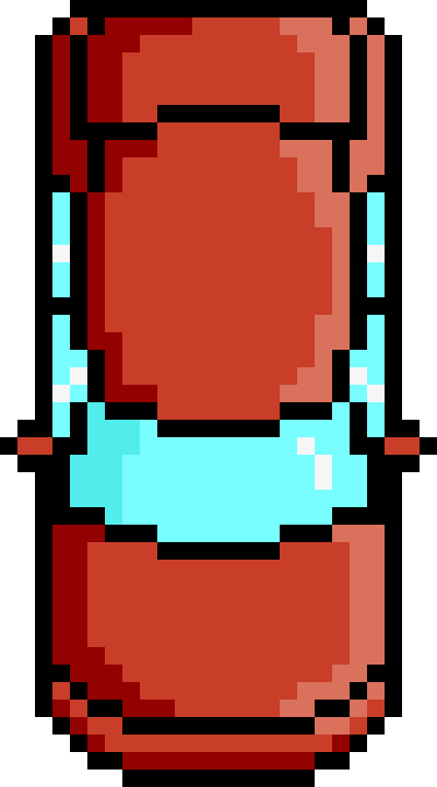 Pixel Car Red Front clipart