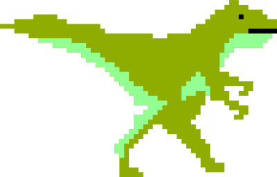 Pixel dinosaur clipart