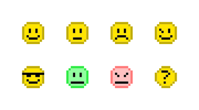Pixel Emoticons (10px) clipart