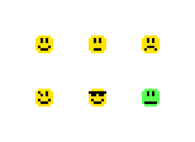 Pixel Emoticons (7px) clipart