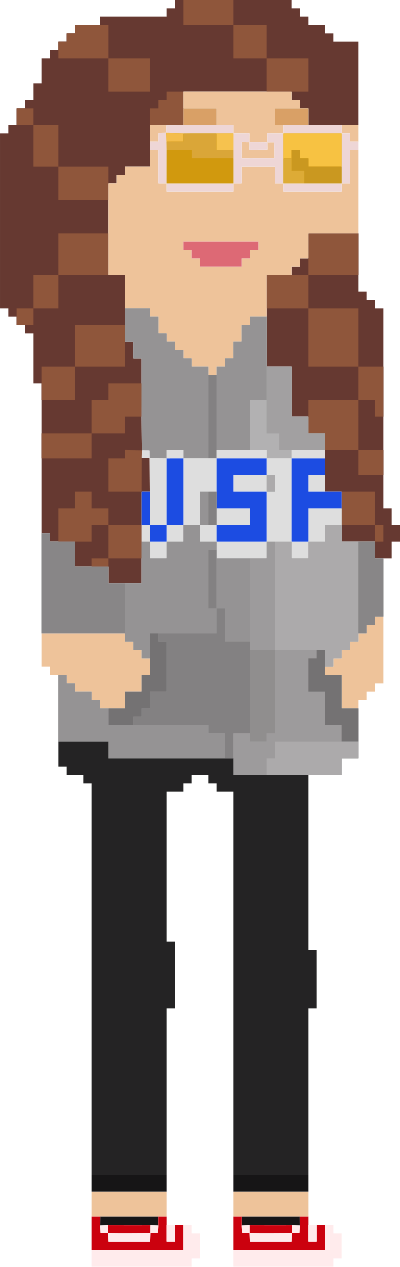 Pixel girl clipart