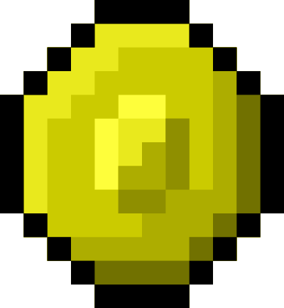 Pixel Gold Coin clipart