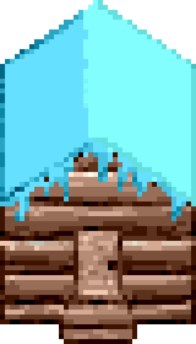 Pixel Log Cabin Winter clipart