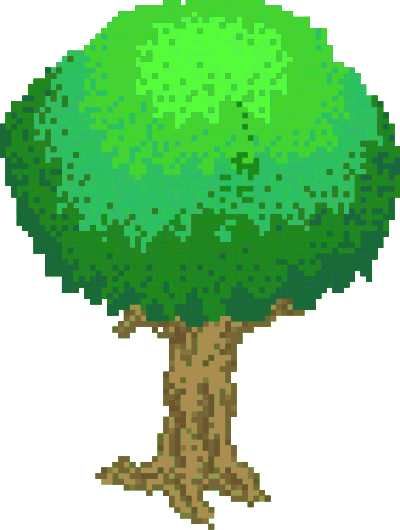 Pixel Tree Light Green clipart