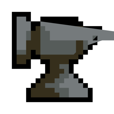 Pixelated anvil clipart