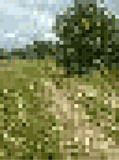 Pixellized Country Scene clipart