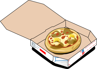 Pizza in a Box clipart