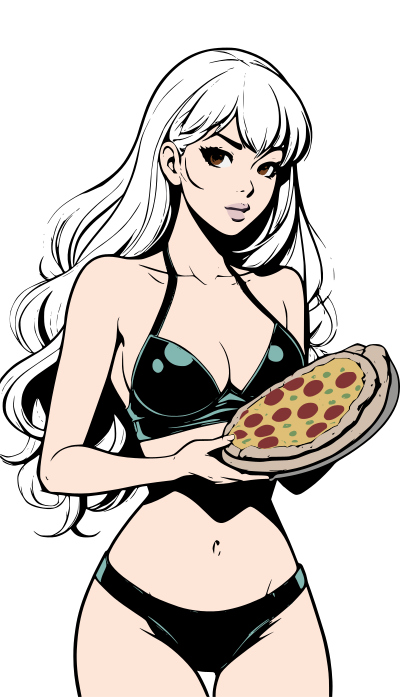 Pizza Lady - Colour Remix clipart