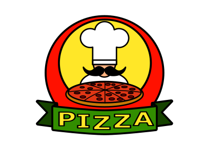 Pizza Logo with Text clipart