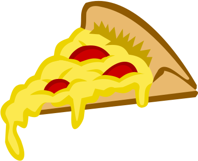 Pizza Slice in Tango Colors clipart