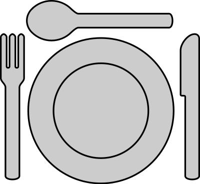 Place setting clipart