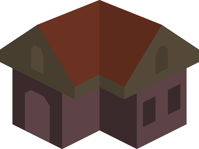 Placeholder Isometric Building Icon Colored Dark clipart