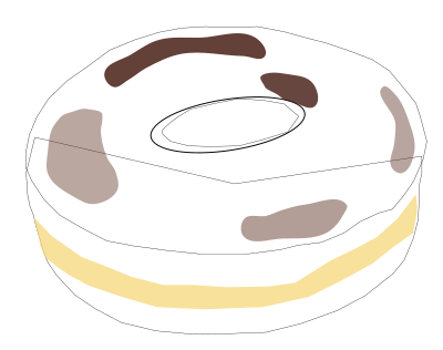 Plain Donut 2 clipart
