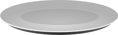 Plain Grey Plate clipart