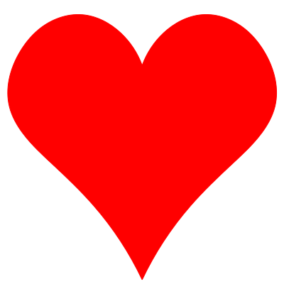 Plain Red Heart Shape clipart