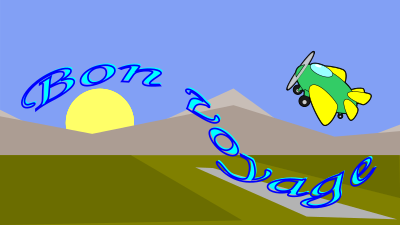 Plane Bon Voyage Card clipart