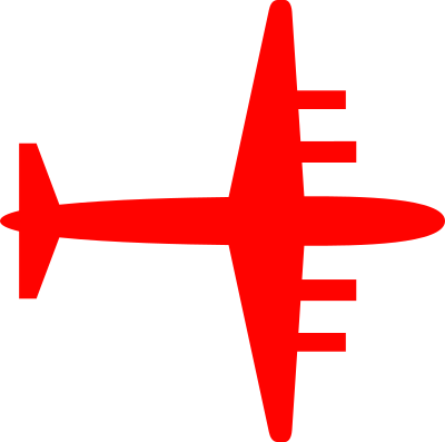 Plane silhouette clipart