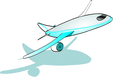 Plane taking off clipart