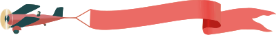 Plane with banner clipart