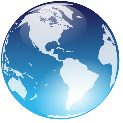 Planet earth semi-realistic icon clipart