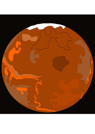Planet red clipart