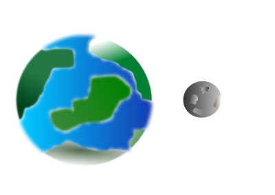 Planet with moon clipart