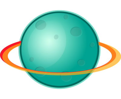 Planet with rings clipart