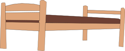 Plank bed clipart