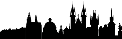 Prague silhouette clipart