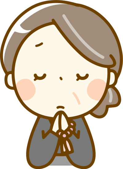 Prayer with beads clipart