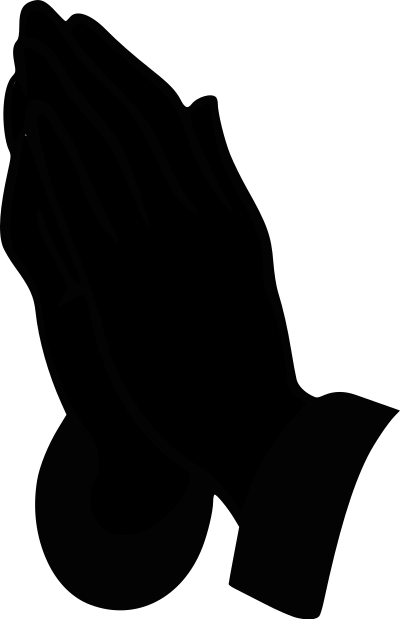 Praying Hands Silhouette clipart