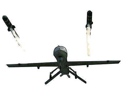Predator Firing Hellfires clipart