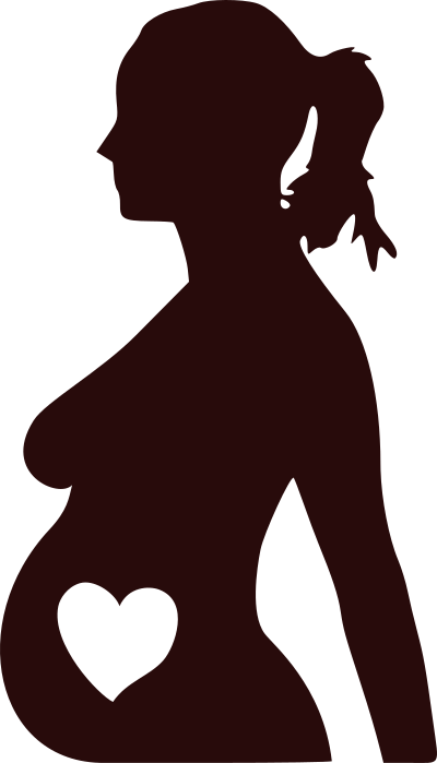 Pregnancy with love clipart