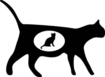 Pregnant cat icon clipart