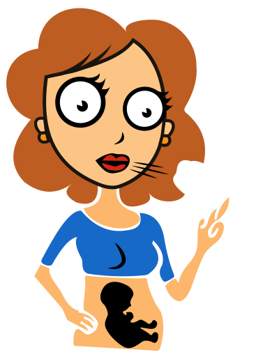 Pregnant Lady Smoking Redrawn No Background clipart