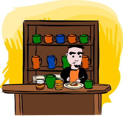 Preparing breakfast clipart