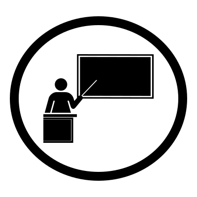 Presentation icon (female) clipart