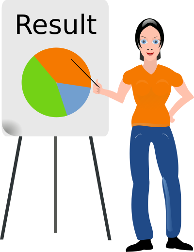 Presentation with girl clipart