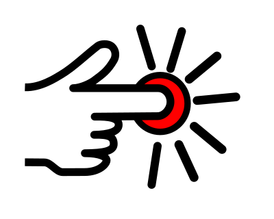 Press button sign clipart