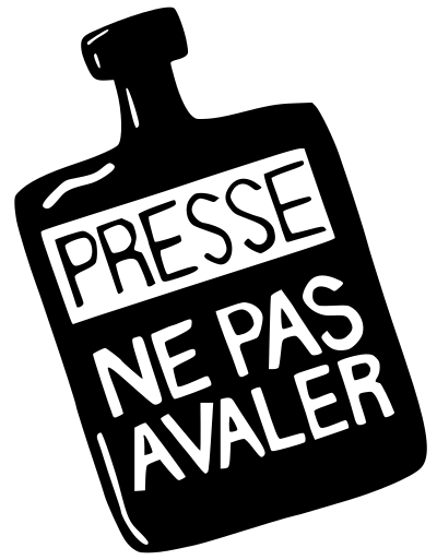 Presse ne pas avaler (Press : don't swallow) clipart