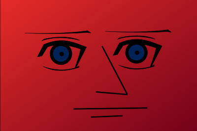Pretty Face with Big Blue Eyes clipart