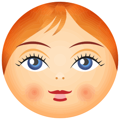 Pretty Girl's Face clipart
