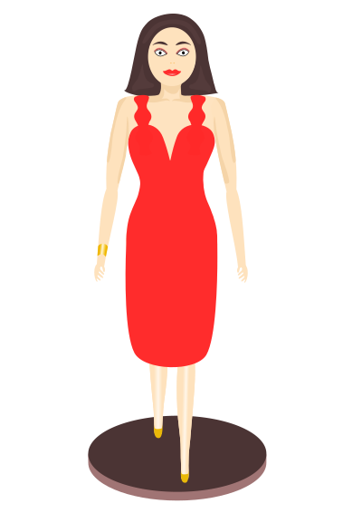 Pretty in red clipart
